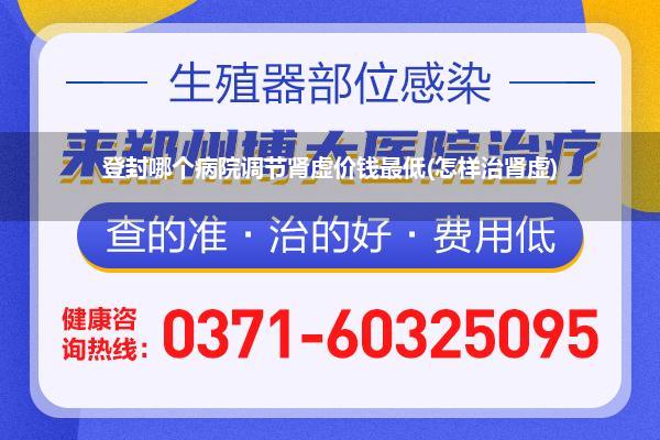 登封哪个病院调节肾虚价钱最低(怎样治肾虚)